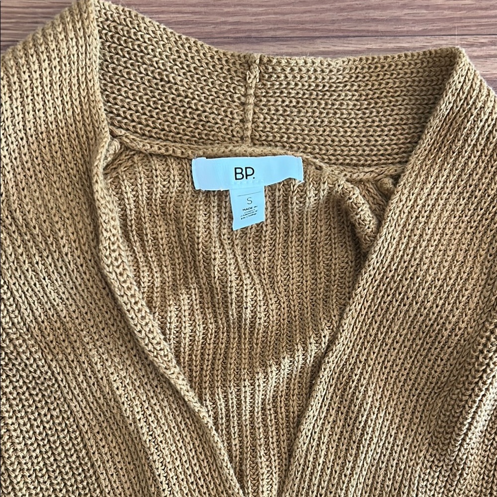 BP Mustard Ribbed Cardigan - Picture 2 of 3
